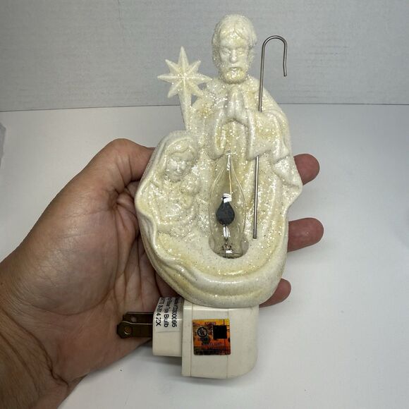 Midwest Seasons Mary Joseph Baby Jesus Nativity Scene White Nightlight New - Picture 3 of 5